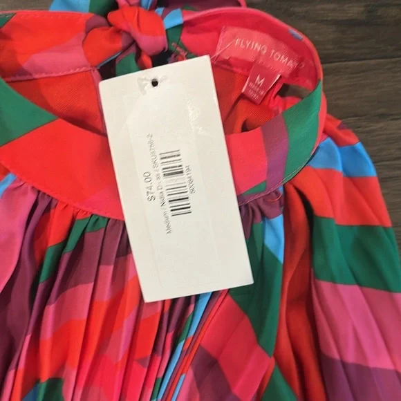 NWT Flying Tomato Halter Neck Pleated Swing Dress Sz M - Picture 9 of 12